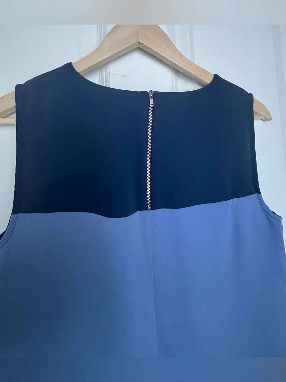 Cynthia Rowley Two Tone Colorblock Shift Dress NWOT Navy Blue Sm Preppy Career